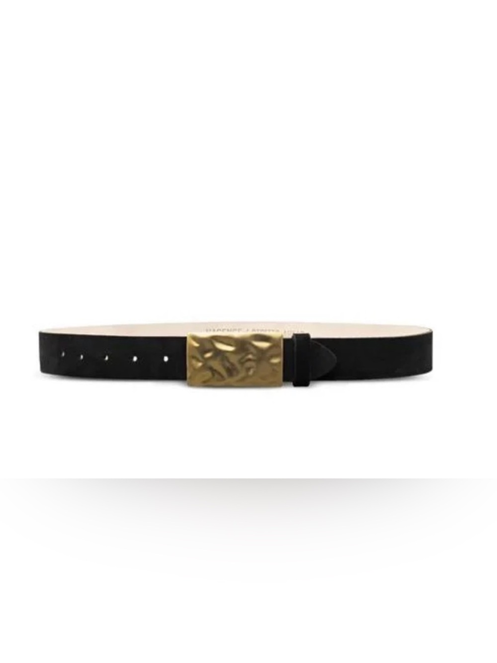 NWT L'AGENCE Chara women's textured hammered belt in Black XS - Picture 2 of 3